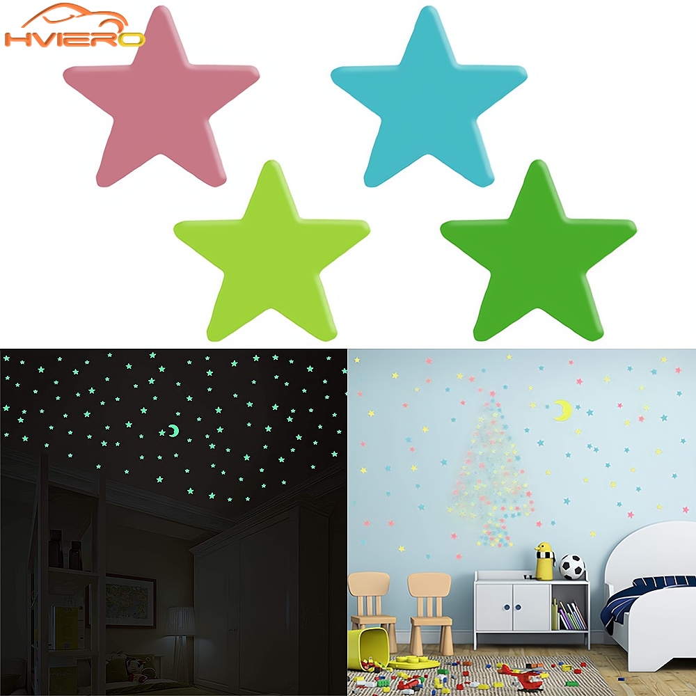 Glow In Dark Stars - 50/100X 3cm Star Glow In Dark