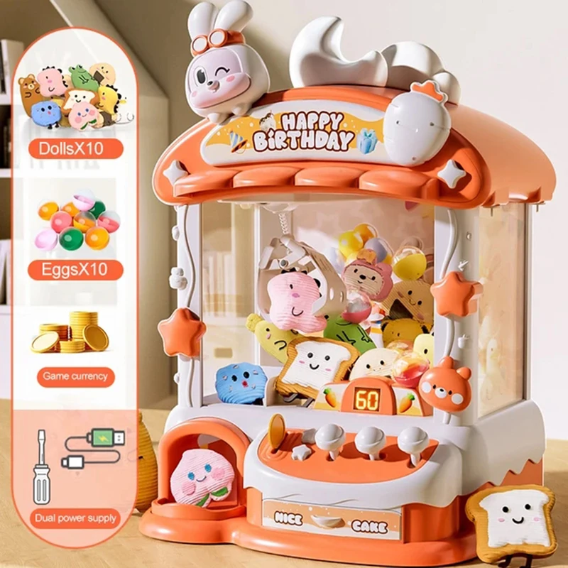 Kids Toys Easter - Cartoon Claw Game Machine Rabbit Automatic