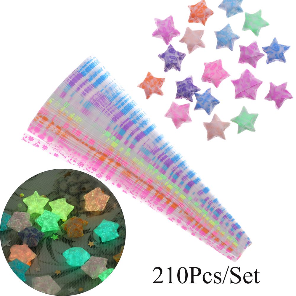 Glow In Dark Stars - 210pcs/lot Glow in Dark Lucky Star