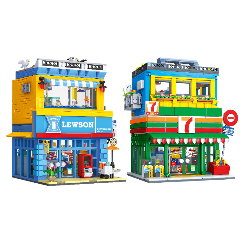 Kids Toys Store - 1263+PCS Street Scene Convenience Store MOC
