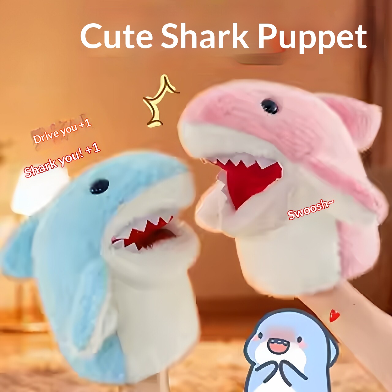 Kids Toys Young - Shark Hand Puppet Plush Shark Arm