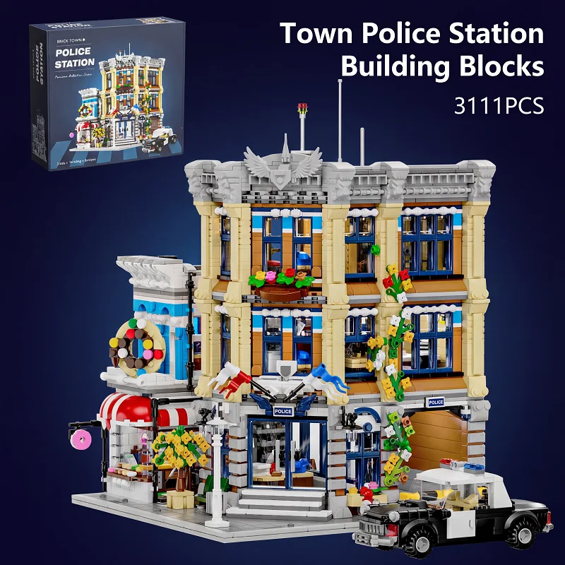 Kids Toys Store - Town Police Station with 6 Figures