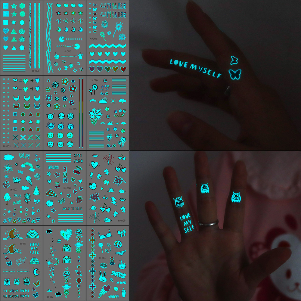 Glow-in-Dark Tattoo Stickers 1 - Glow In Dark Stars recension och pris