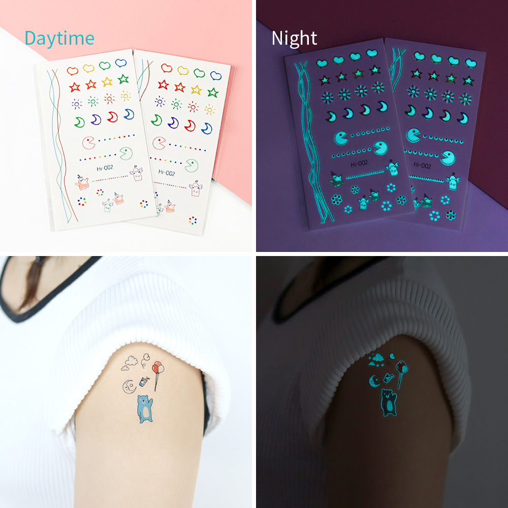 Glow-in-Dark Tattoo Stickers 1 - Glow In Dark Stars recension och pris