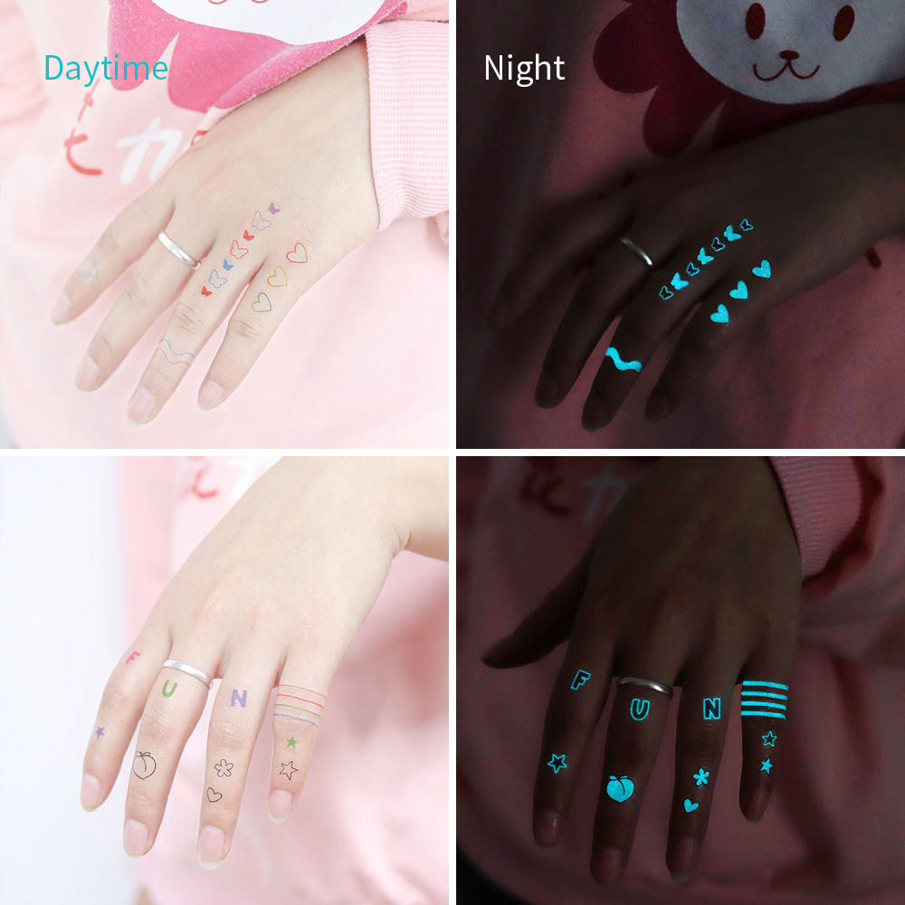 Glow-in-Dark Tattoo Stickers 1 - Glow In Dark Stars recension och pris