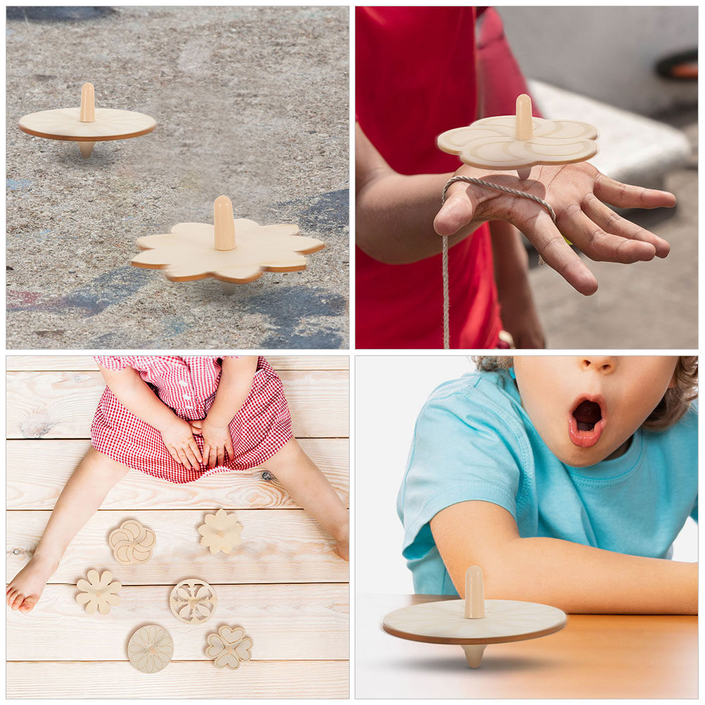 24Pcs Wooden Gyro Unfinished D - Spin Top Gyro Toy recension och pris