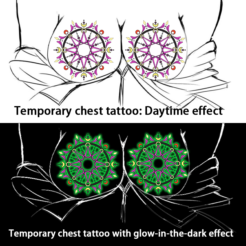 Disposable Temporary Breast Ta - Glow In Dark Stars recension och pris
