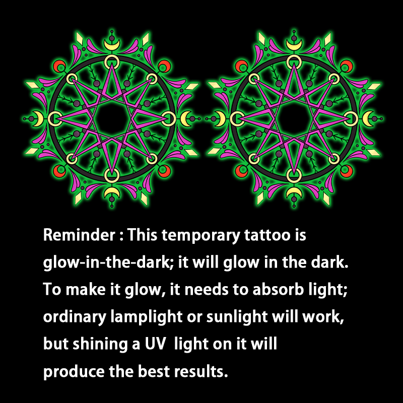 Disposable Temporary Breast Ta - Glow In Dark Stars recension och pris
