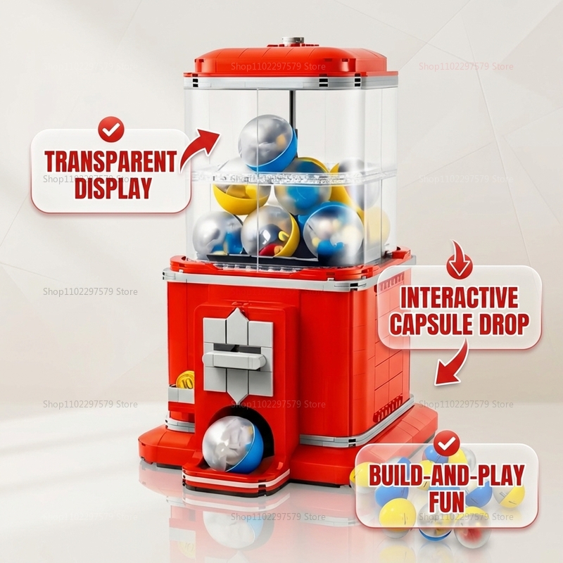 1343 PCS Vending Machine Build - Kids Toys Vending Machine recension och pris