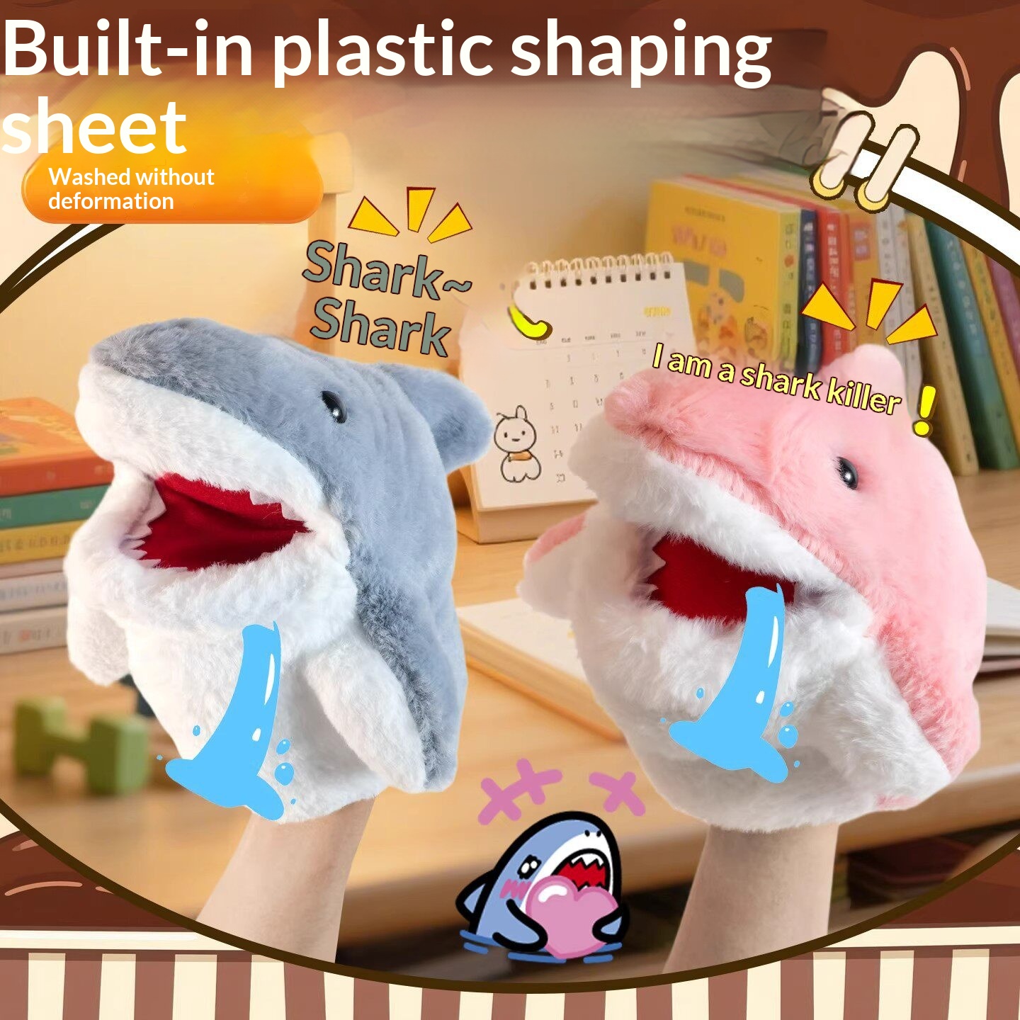 Shark Hand Puppet Plush Shark  - Kids Toys Young recension och pris