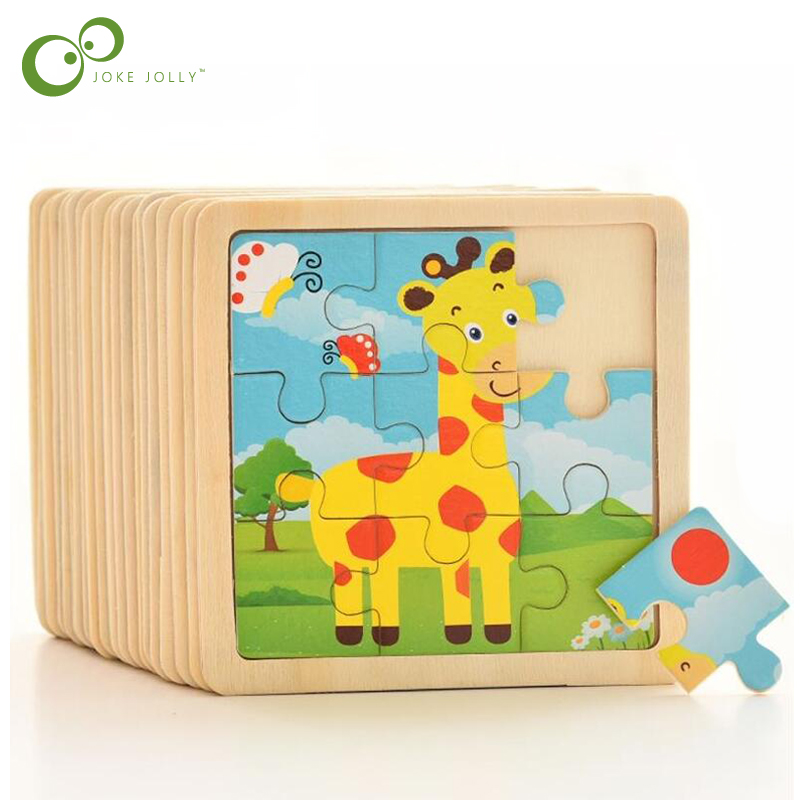 4PCS/lot 3D Wooden Jigsaw Puzz - Kids Toys Deals recension och pris