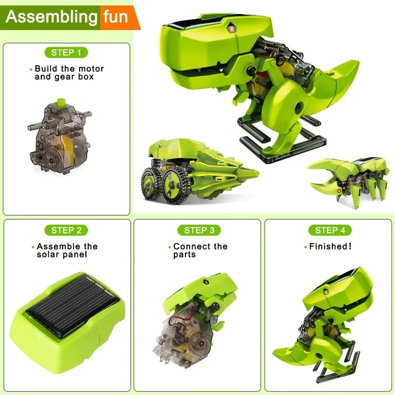 3-in-1 Solar Robot Kit, Dinosa - Kids Toys Under $10 recension och pris
