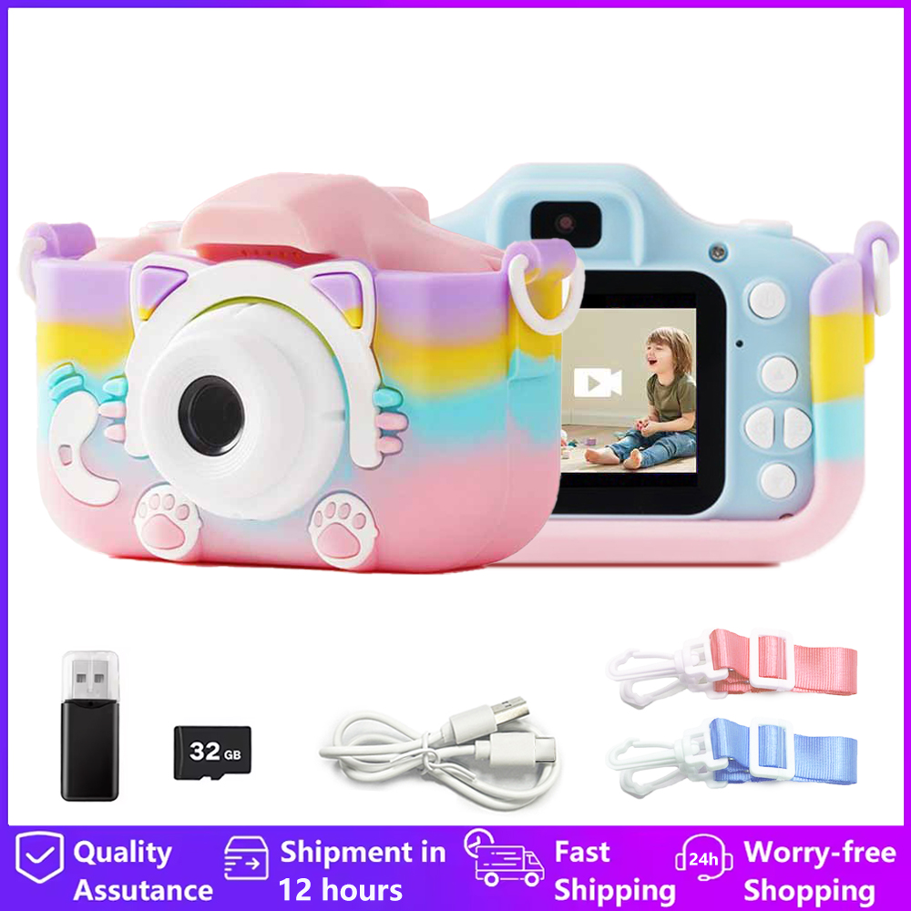Kids Camera Toys HD 1080P Cat  - Kids Toys Top View recension och pris