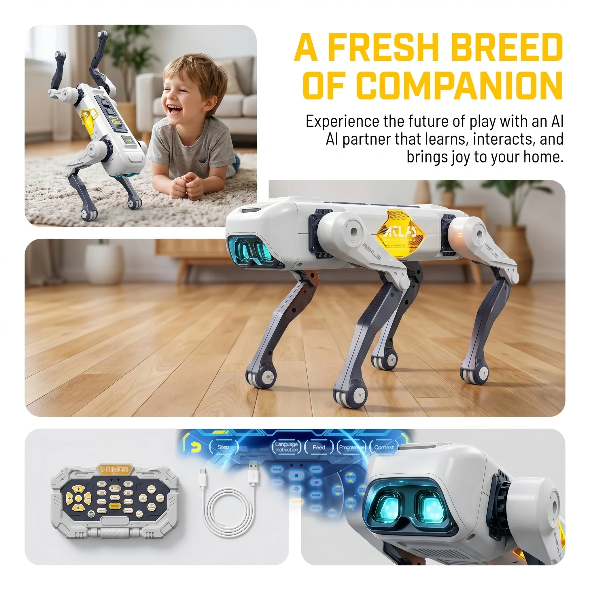 AI Smart Robot Dog, Voice & AP - Kids Toys Young recension och pris