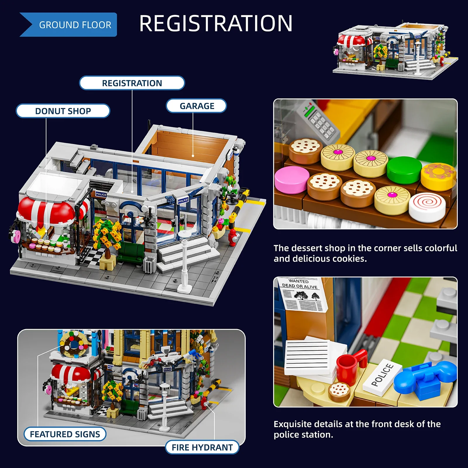 Town Police Station with 6 Fig - Kids Toys Store recension och pris
