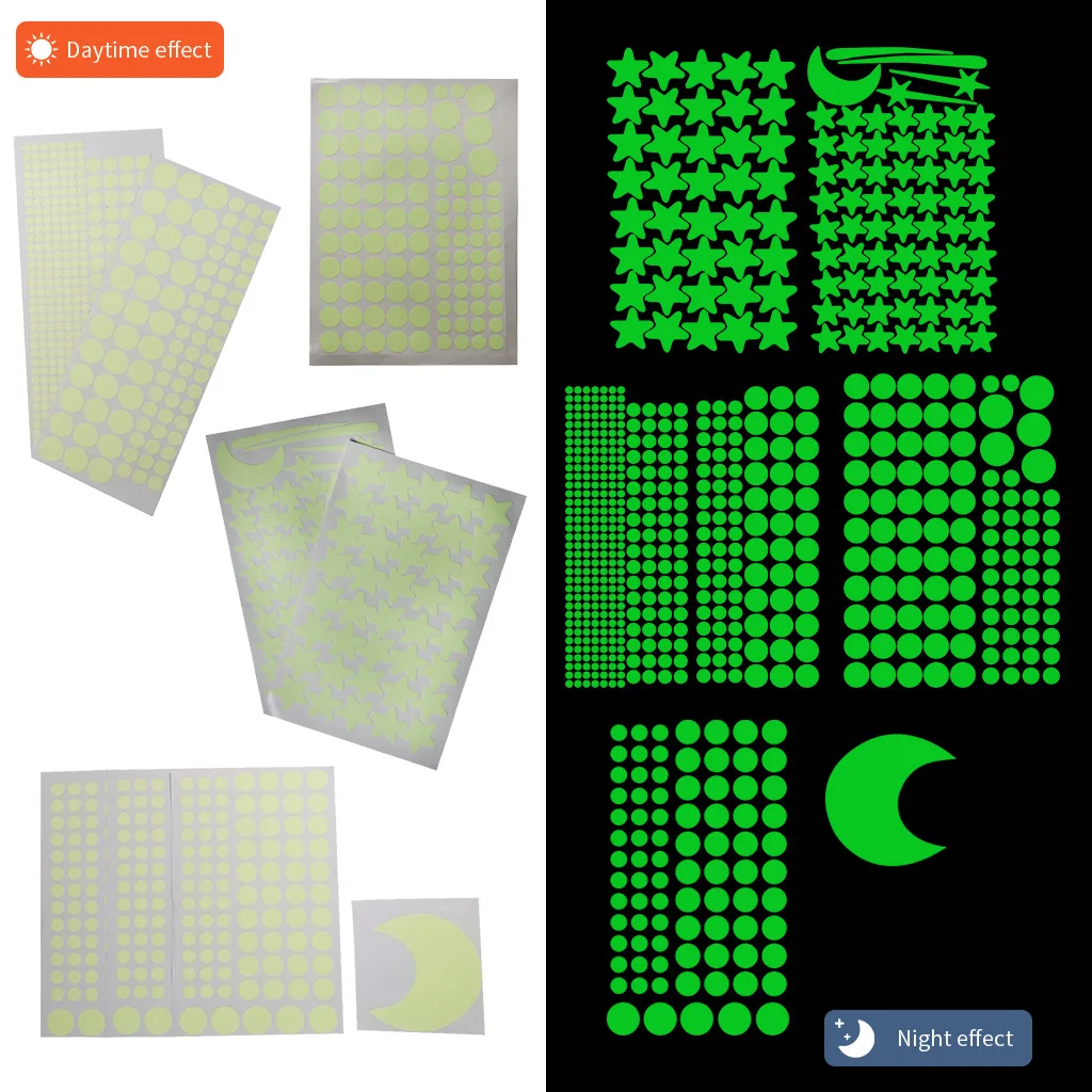 Luminous Moon Stars Wall Stick - Glow In Dark Stars recension och pris